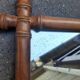 Wooden barber mirror