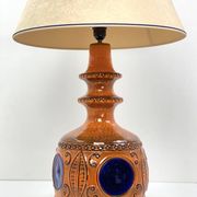 Large vintage ceramic lamp – cobalt blue decor – 1960s/70s