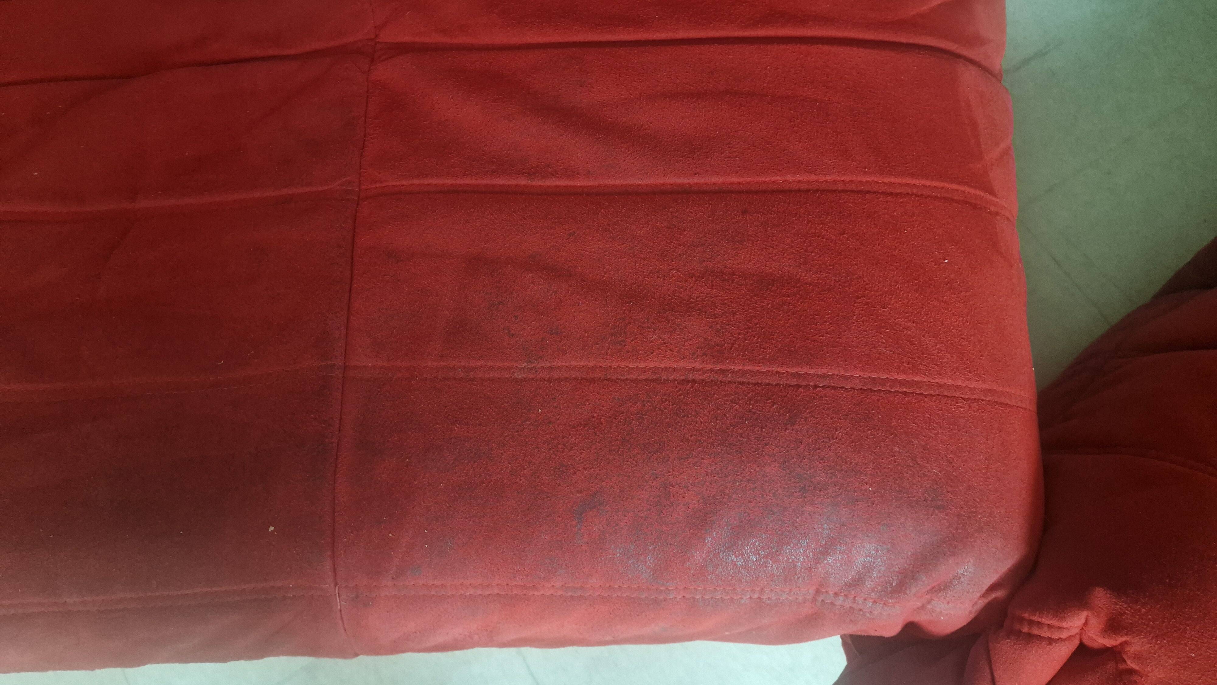 TOGO Set from Ligne Roset - Alcentara Red - Sofa Bed - Corner Armchair - Armchair