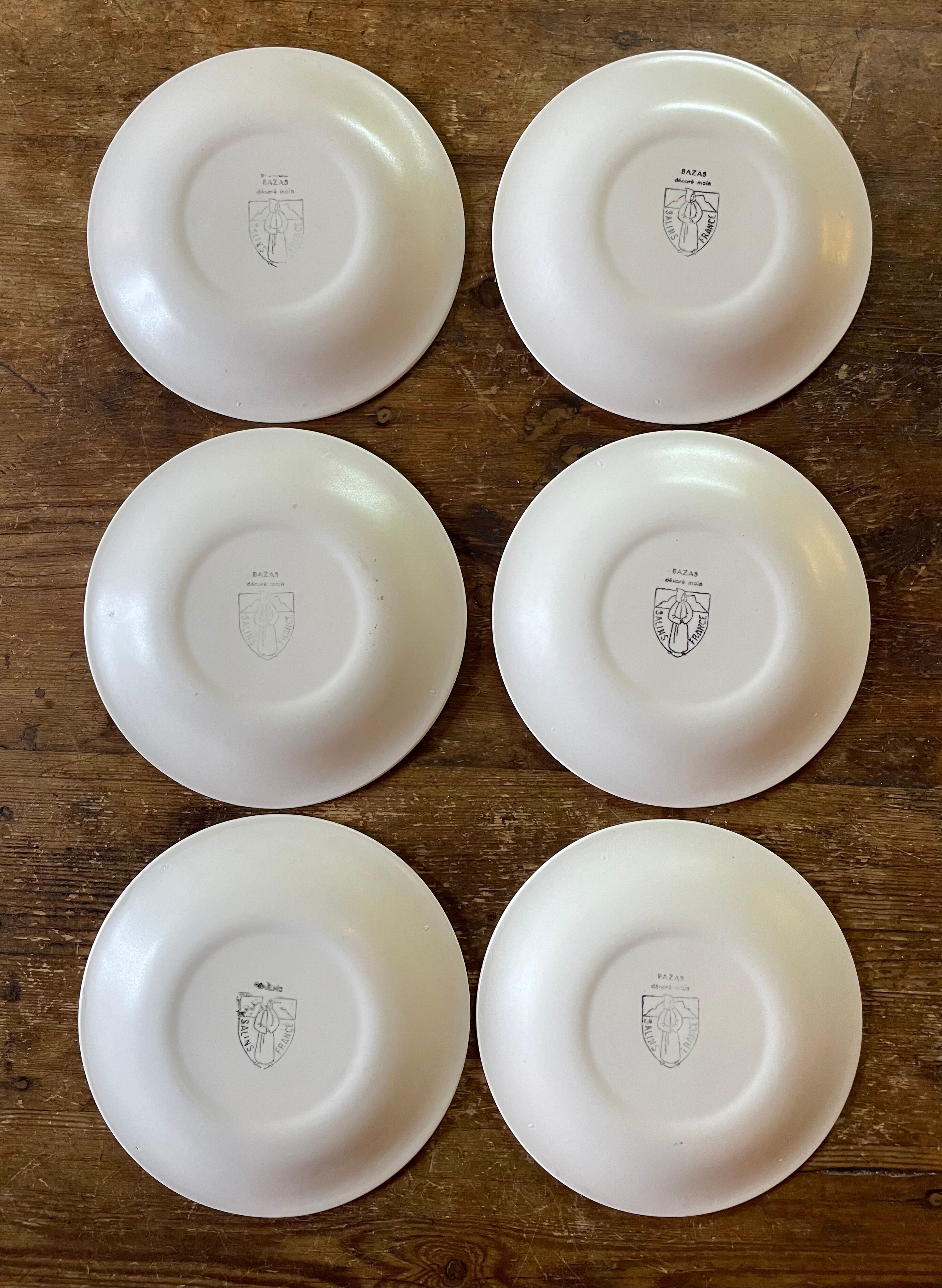 6 plates "Bazas" Salins