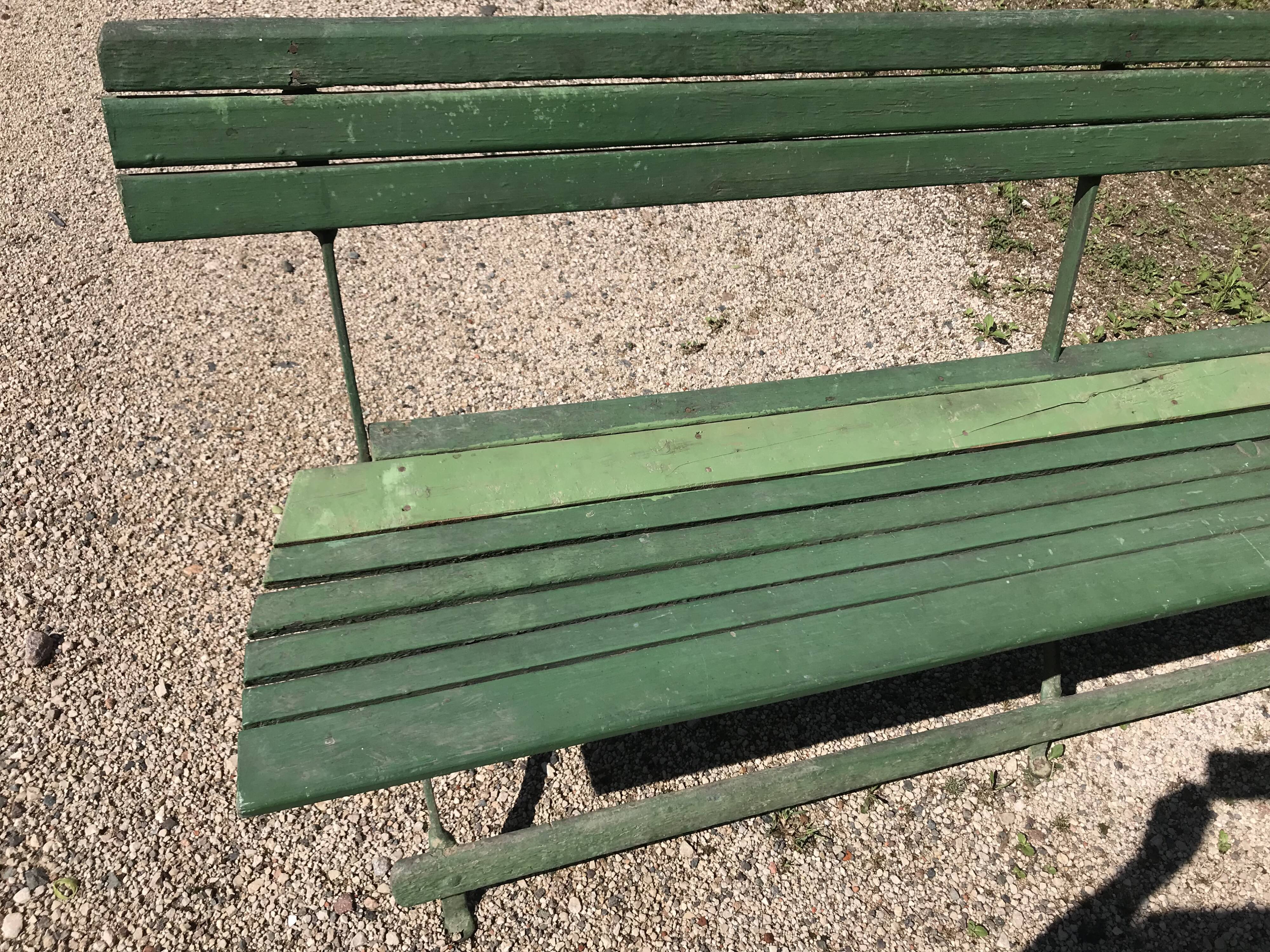 Banc de jardin pliant 1900 vert