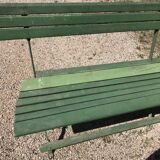 1900 green folding garden bench