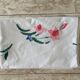 Nappe vintage 80's avec fleurs en appliqué - coton - 150x200 cm