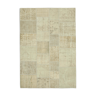 Tapis turc surteint fait à la main 175 cm x 248 cm tapis patchwork beige