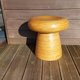 Vintage bamboo stool 1980