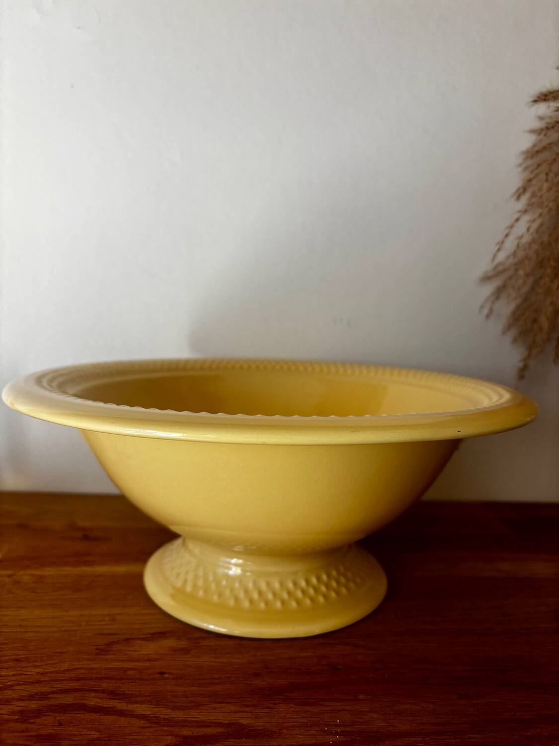 Very beautiful fruit bowl Geneviève Lethu Grain de riz yellow.