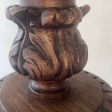 Antique carved wooden lamp 67cm