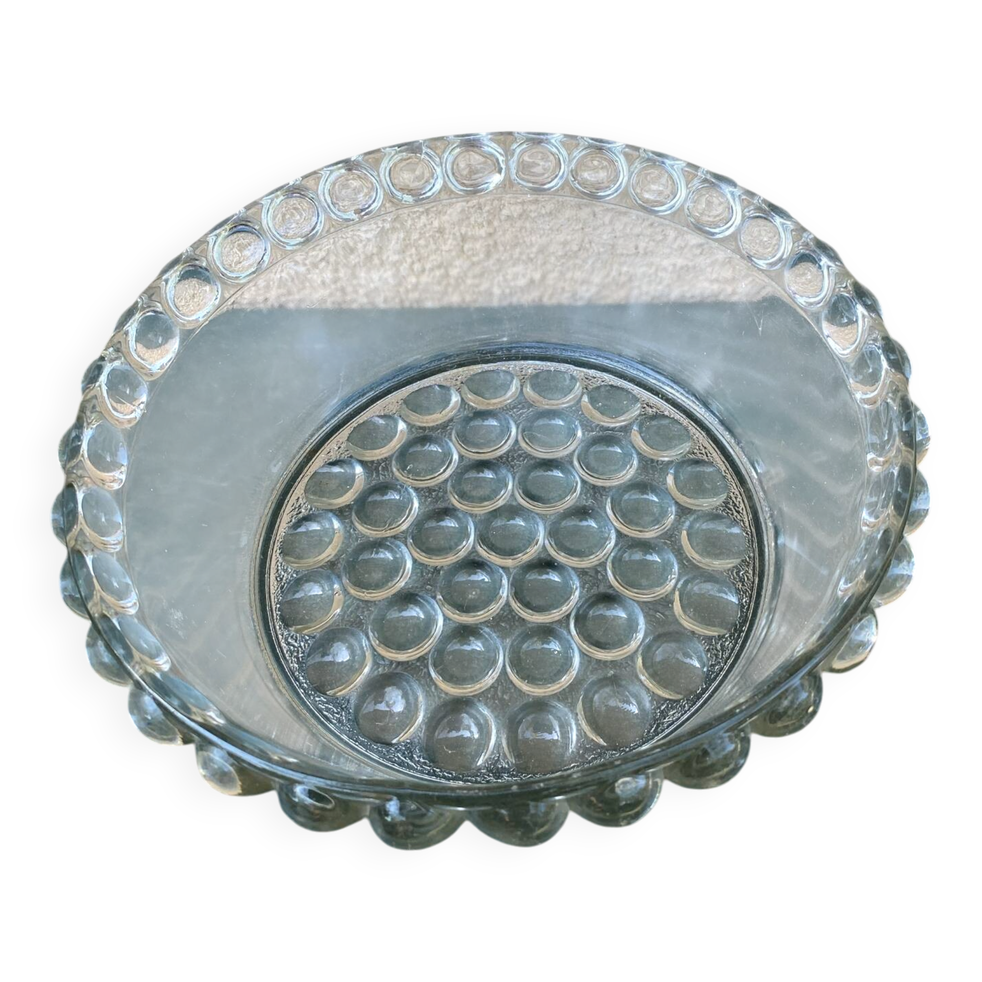 Sublime Moulded Glass Coupe - Vintage "Bubble" Style