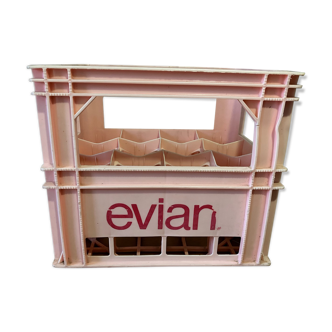 Vintage evian bottle rack
