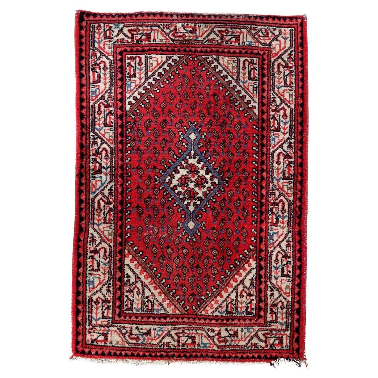 Vintage 1960s Indian Seraband rug 103cm x 156cm - 1C1251
