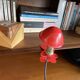 Small mushroom clip-on spotlight, portable night light in red metal