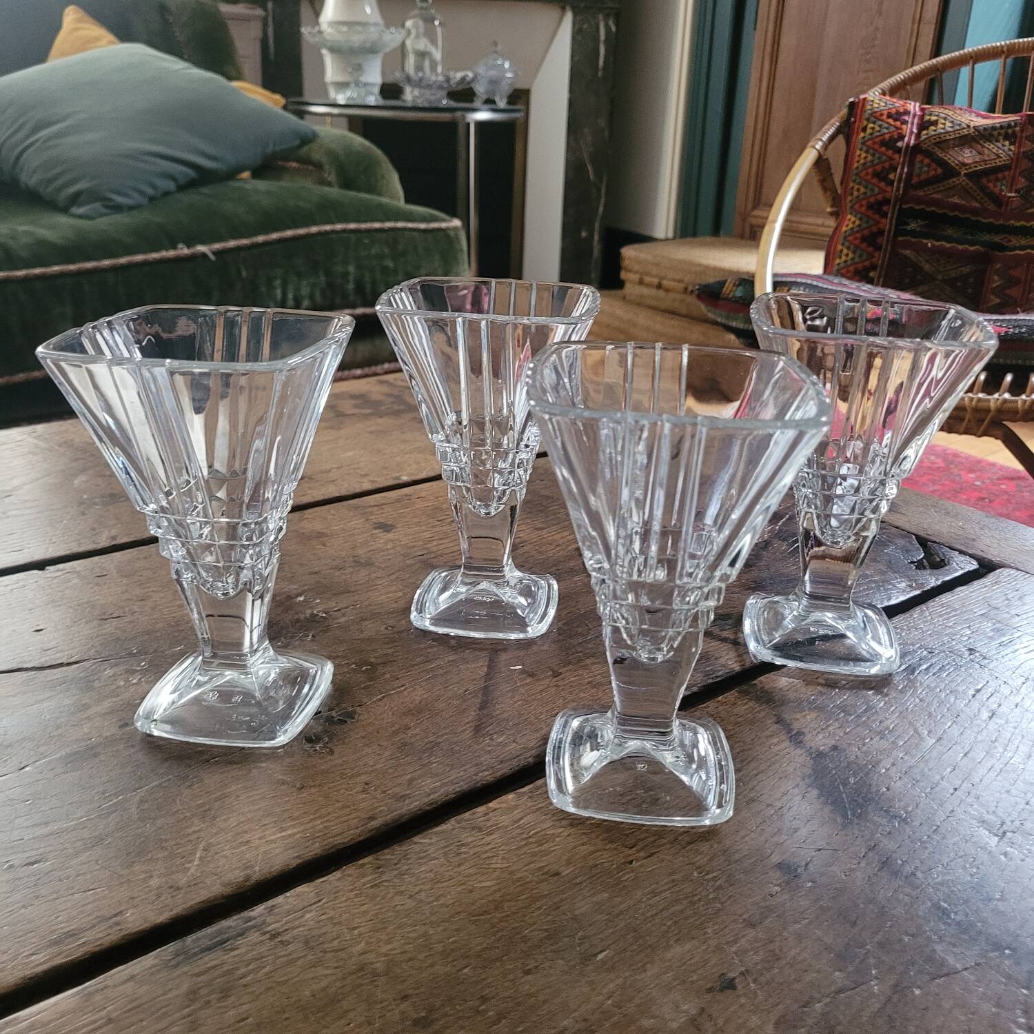 4 Italian dessert bowls. Vintage 1970-80