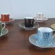 Set of 6 Art Deco coffee cups Lanternier Limoges