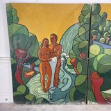 1950s diptych in the post-nabis style