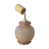 Suspension opaline rose vintage