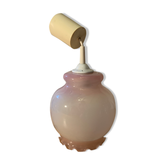 Vintage pink opaline lamp