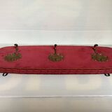 Baroque coat rack in garnet-burgundy velvet