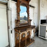 Workshop of Giuseppe Parvis - Large console and its mirror Egypt around 1880