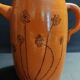 20th century ceramic chevrette enameled terracotta jug signed CM