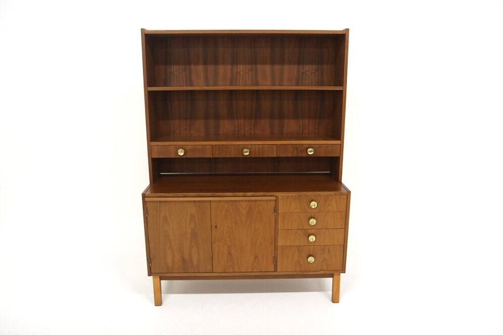 Scandinavian walnut secretary desk, Sweden, 1960