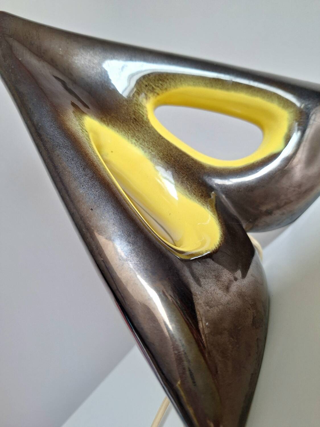 Vintage ceramic lamp, antique lighting fixture