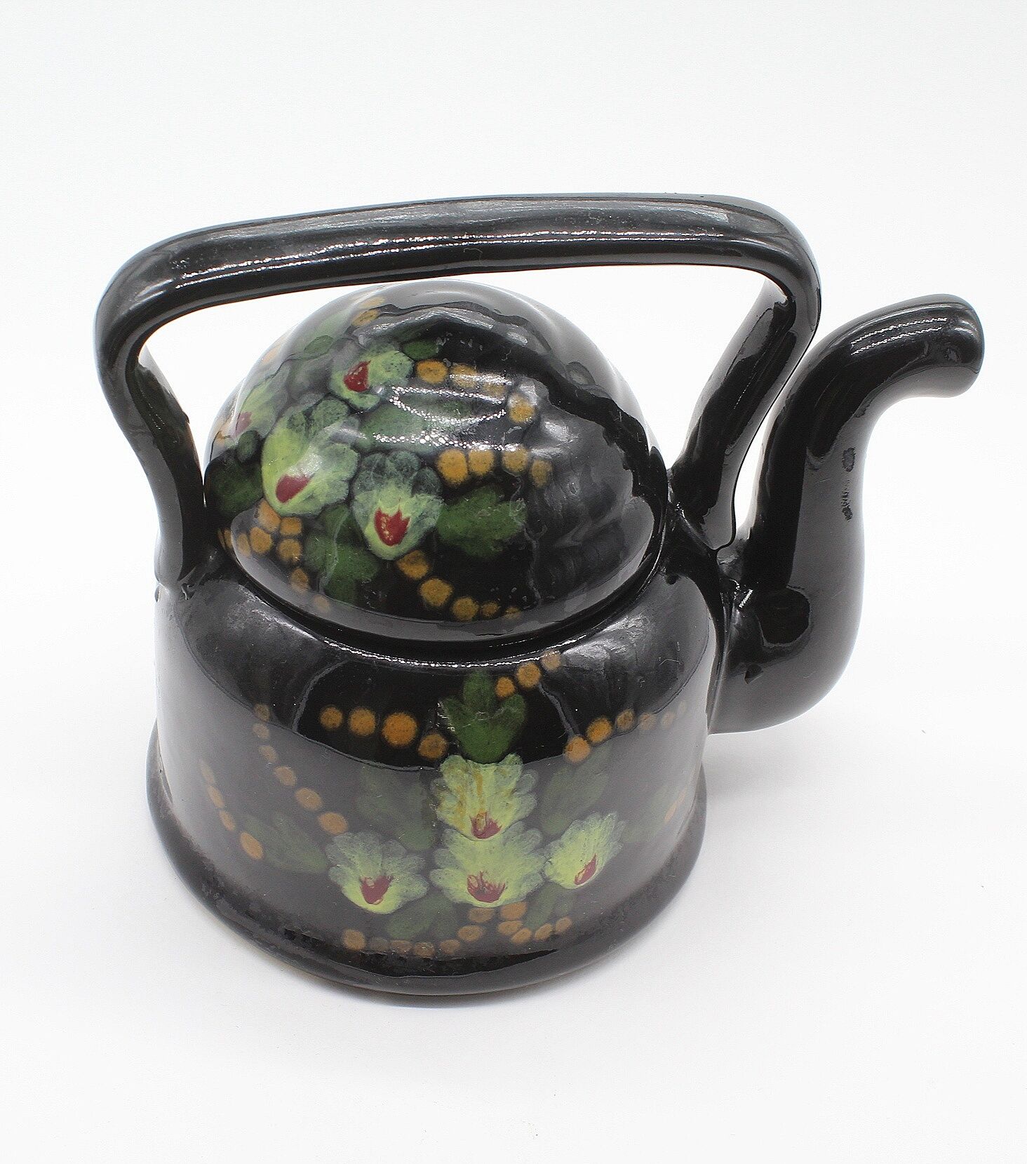Hand-painted metal teapot
