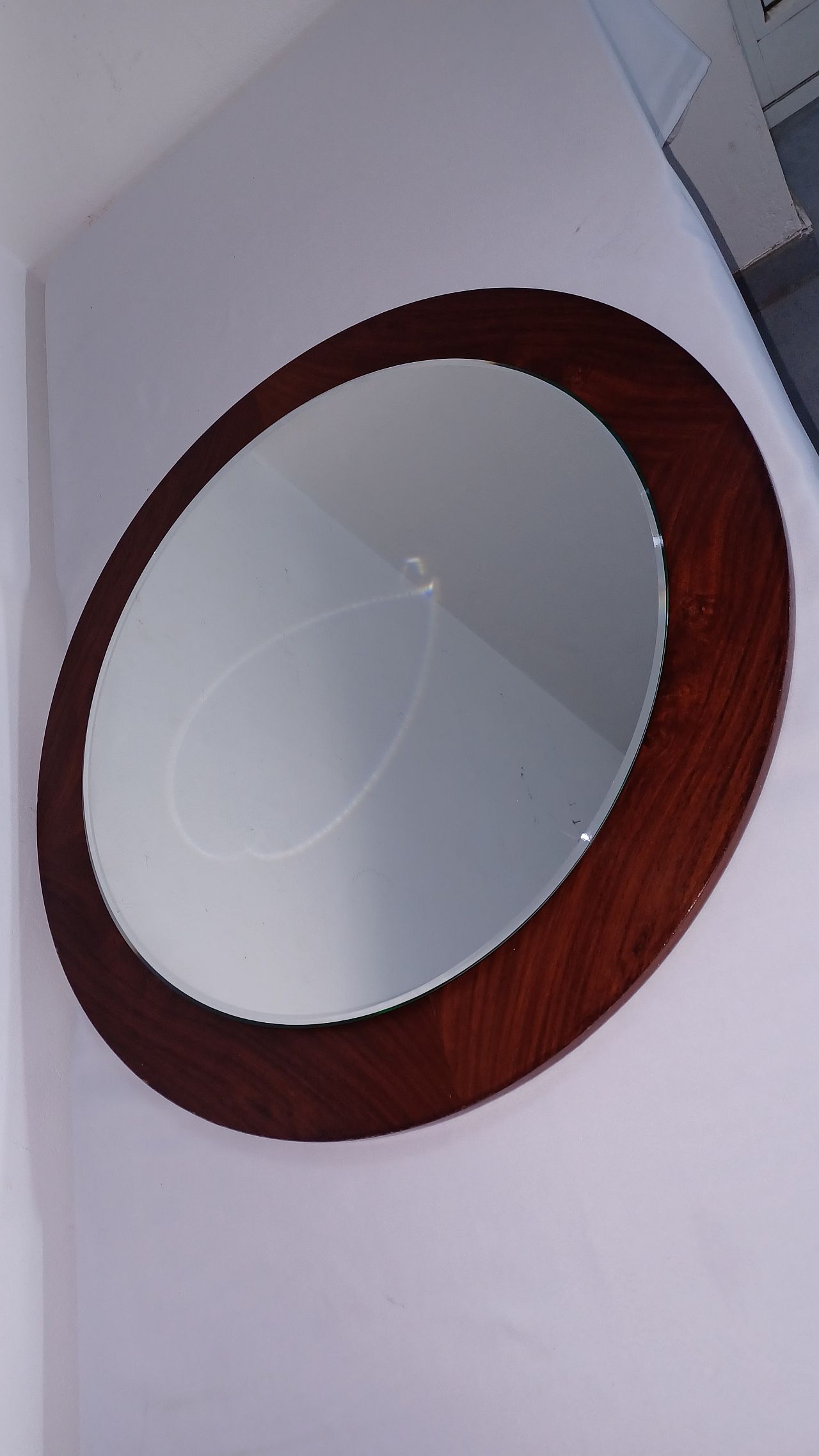 Miroir scandinave vintage en palissandre, années 1970