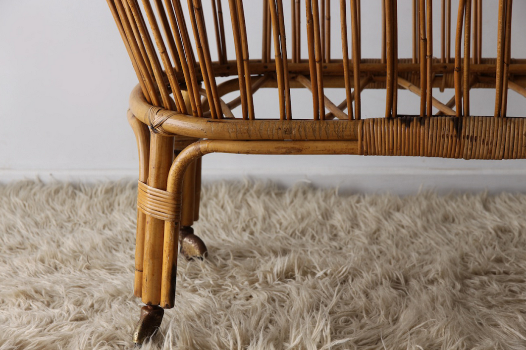 Cradle of the 1950s rattan