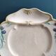 Set of 2 antique French fondue or artichoke plates in Majolica