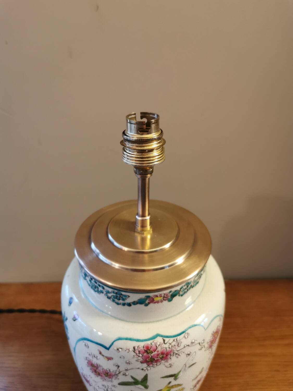 Antique Asian lamp base