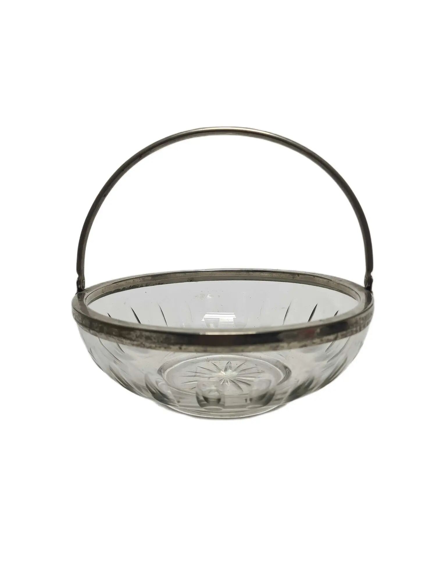 BCS Crystal Plate ART DECO with Brass Fittings