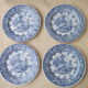 Set of 4 dessert plates in earthenware " English Style "