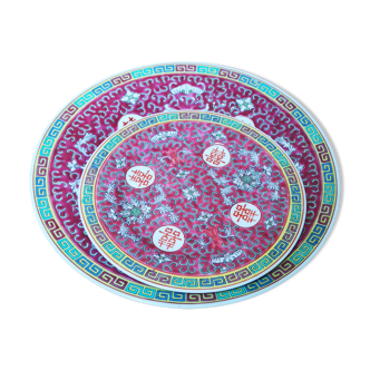 Assiettes chinoises Mun Chou Longevity vintages