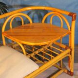 1-seat rattan bench 1980s