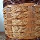 Vintage rattan and bamboo basket - Traditional weaving from China