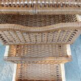 Wicker chest of drawers and rope
