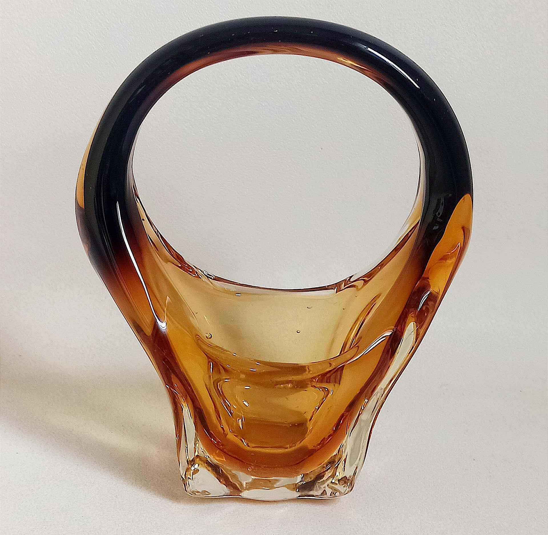 Vase or basket shape Murano Height 21.2 cm
