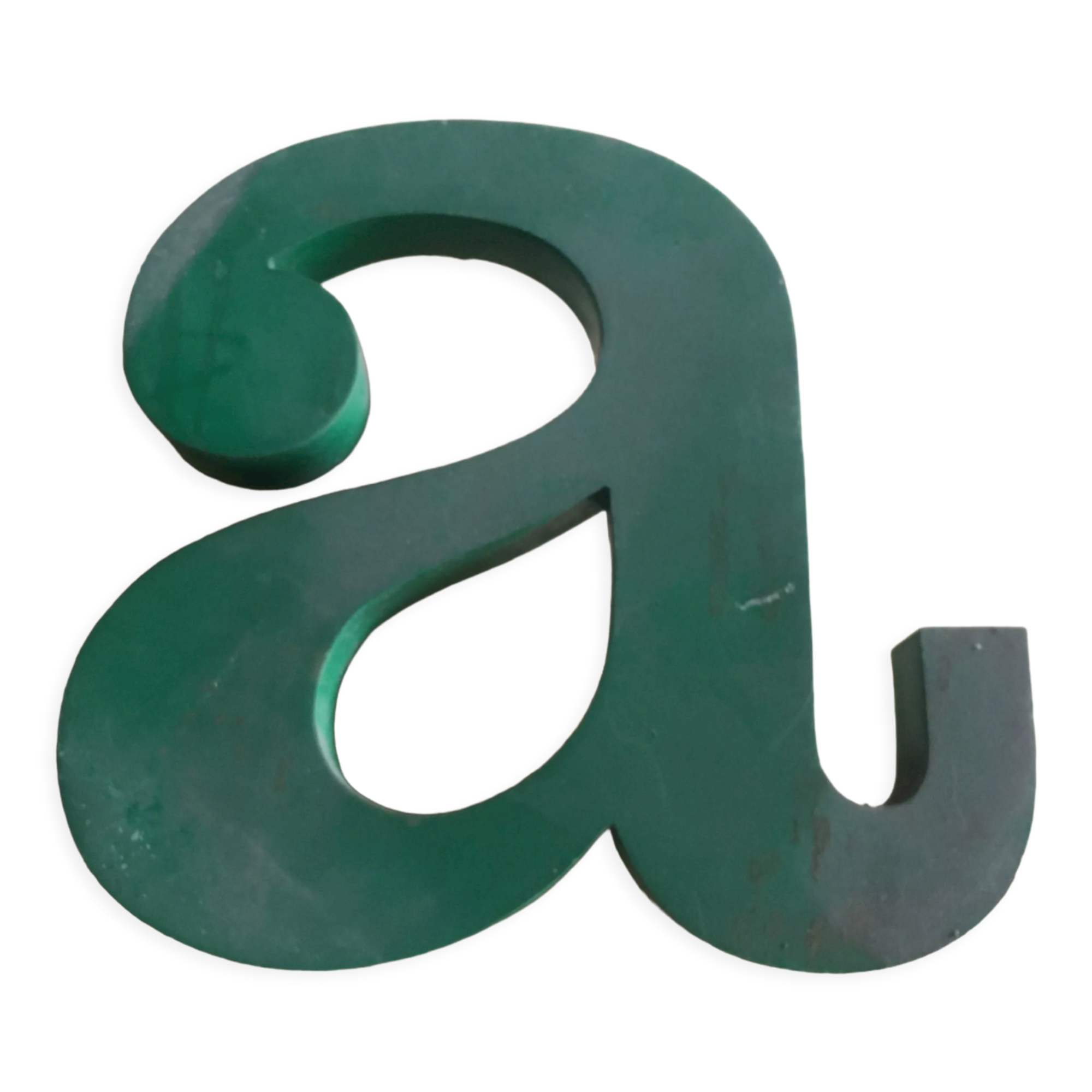 Old industrial letter in zinc