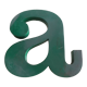 Old industrial letter in zinc