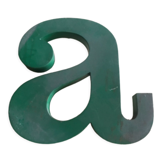 Old industrial letter in zinc