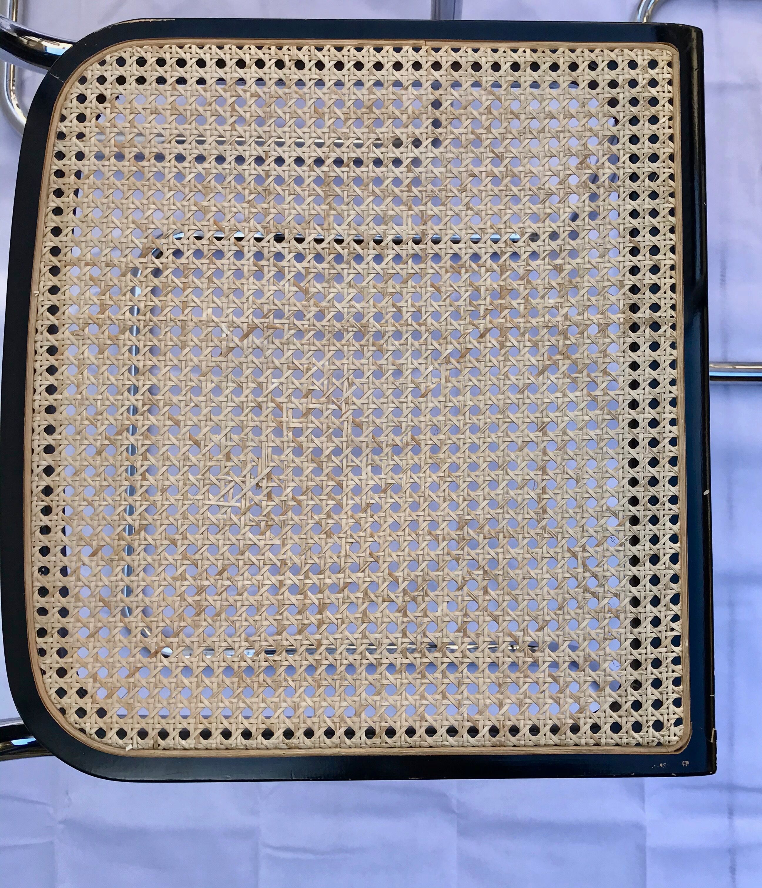 Set of 4 Cesca chairs by Marcel Breuer