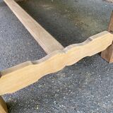 Renovated farmhouse dining table in raw wood 200cm 20th century