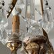 Old Venetian chandelier with Bohemian crystal tassels and gilded wood
