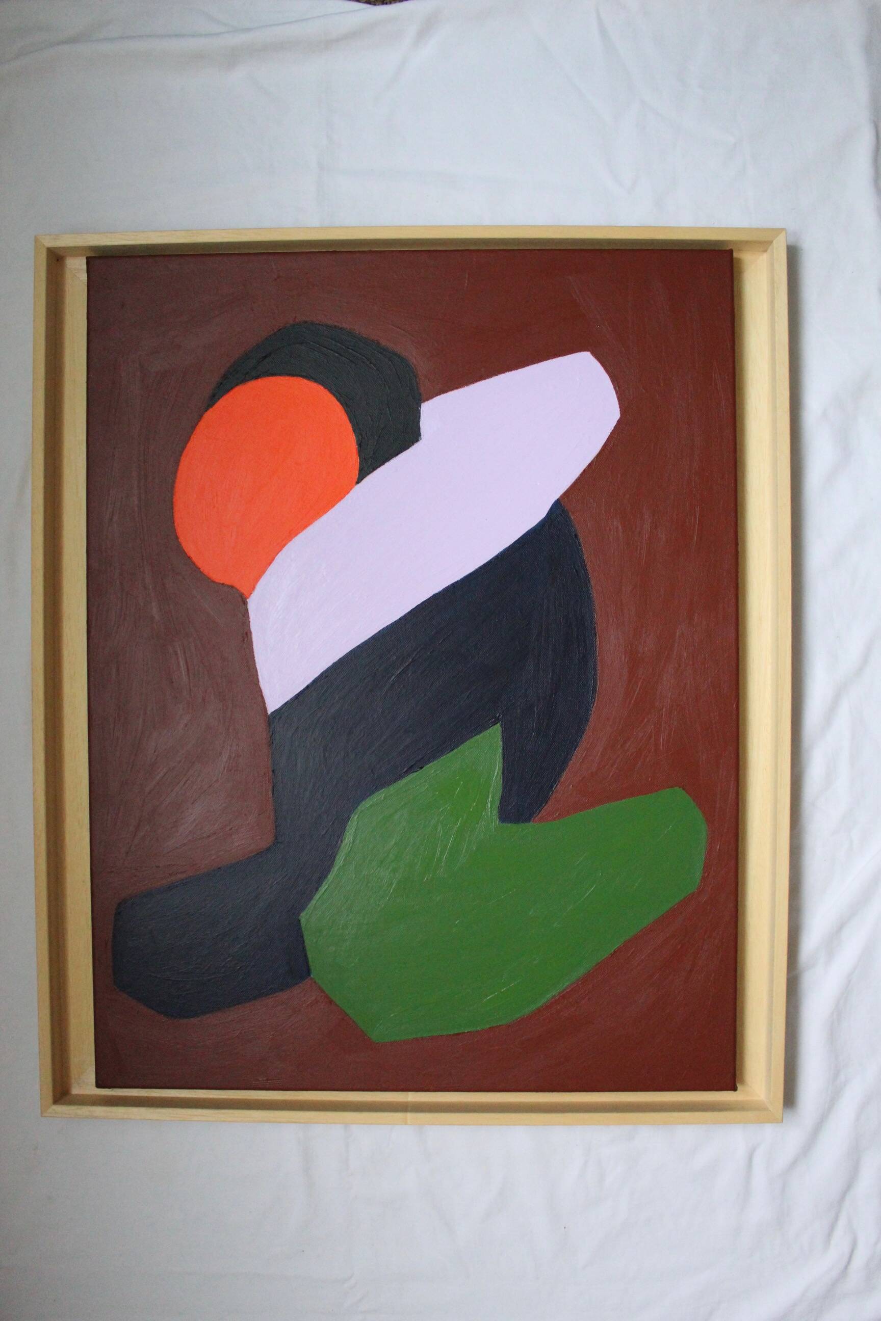 Lovers minimalist couple painting
