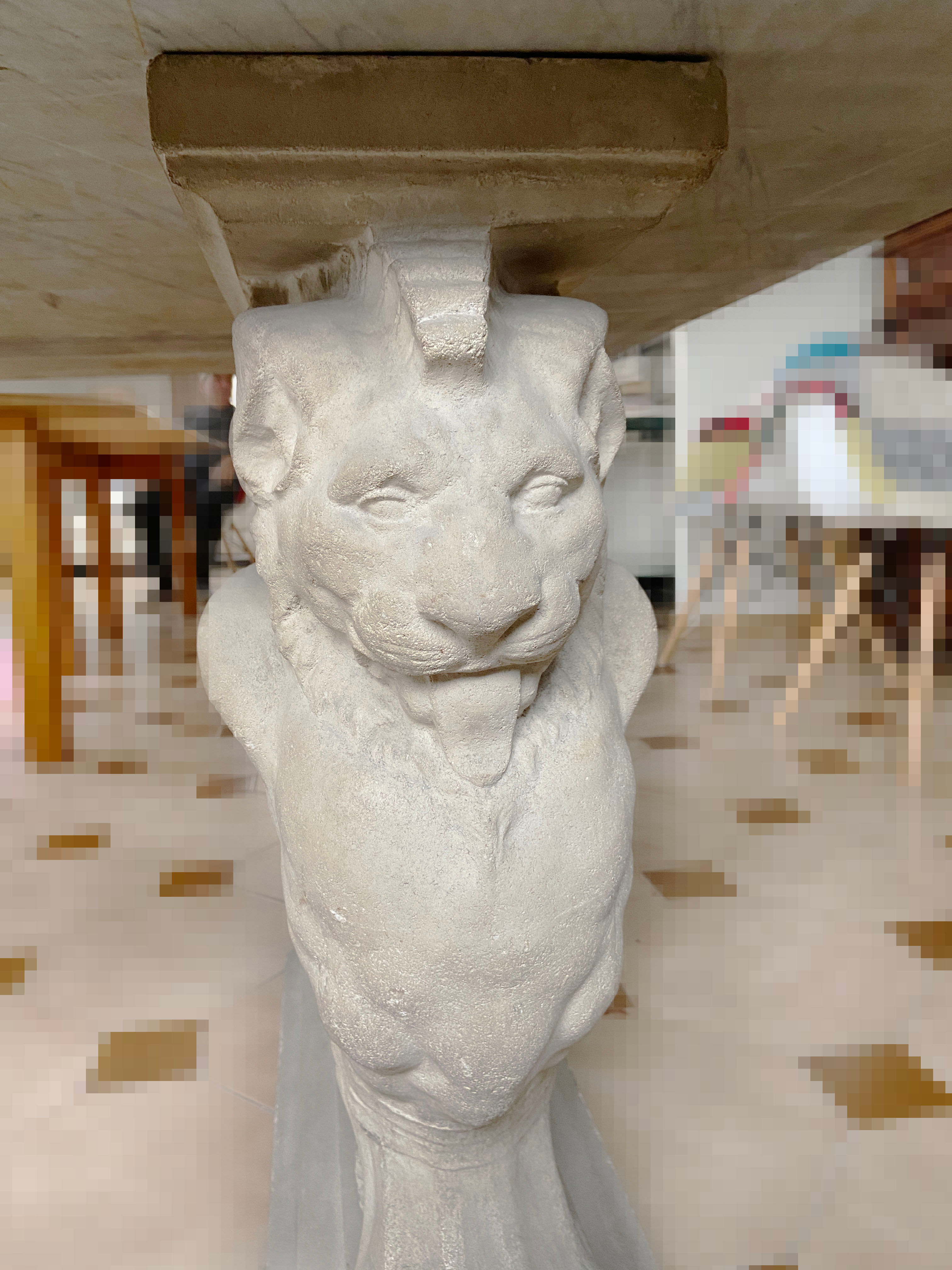 Jean-Charles Moreux style marble and stone table