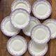 Set of 8 fine porcelain dessert plates from Lamotte France