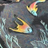 Earthenware bowl decorated with fish Cermonac