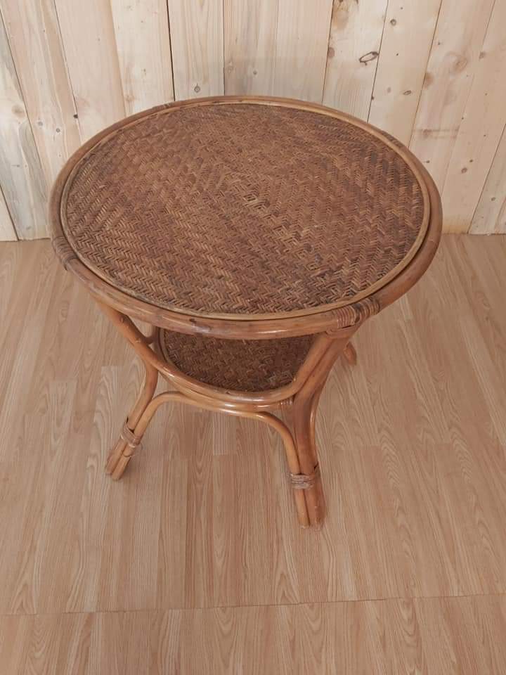 Rattan lounge set and vintage sofa