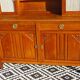 Vintage oak sideboard with sentry boxes and mirror