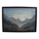 Hand painted painting, oil on fiberboard, signed, Czechoslovakia, 1960's.